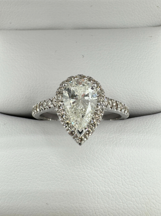 Pear Shaped Diamond Ring
